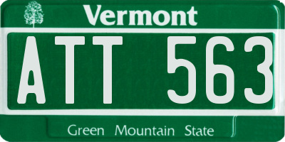 VT license plate ATT563