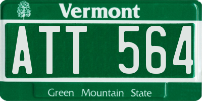VT license plate ATT564