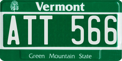 VT license plate ATT566