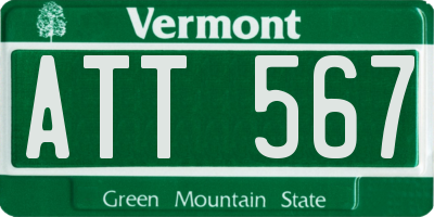 VT license plate ATT567