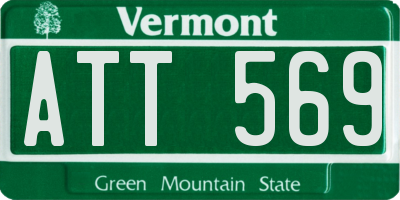 VT license plate ATT569