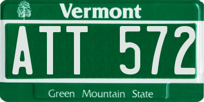 VT license plate ATT572