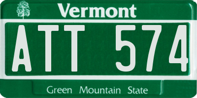 VT license plate ATT574