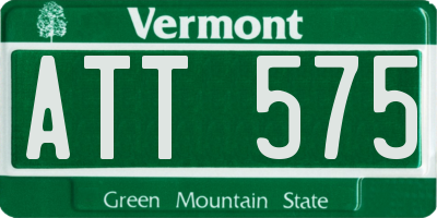 VT license plate ATT575