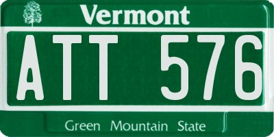 VT license plate ATT576