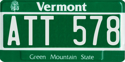 VT license plate ATT578