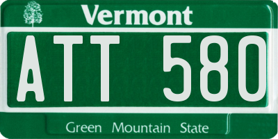 VT license plate ATT580