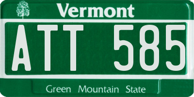 VT license plate ATT585