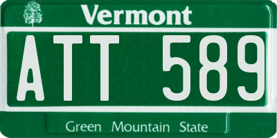 VT license plate ATT589
