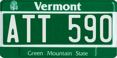 VT license plate ATT590
