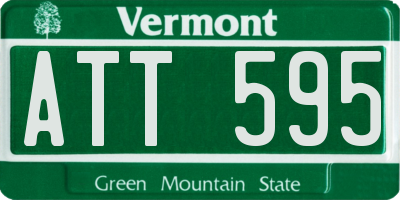 VT license plate ATT595