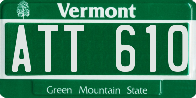 VT license plate ATT610