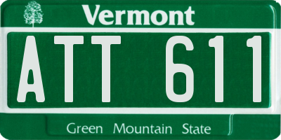 VT license plate ATT611