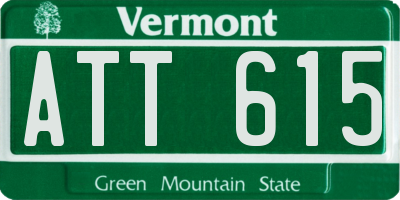 VT license plate ATT615