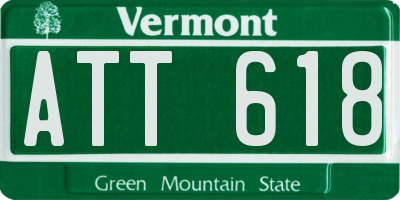 VT license plate ATT618