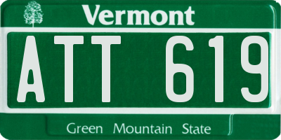 VT license plate ATT619