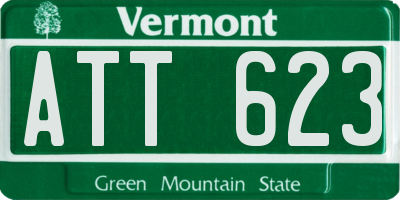 VT license plate ATT623