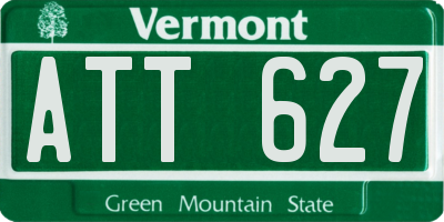 VT license plate ATT627