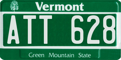 VT license plate ATT628