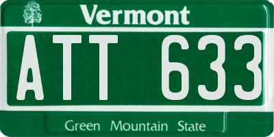 VT license plate ATT633