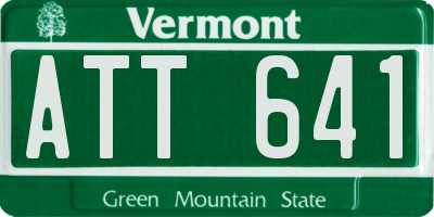 VT license plate ATT641