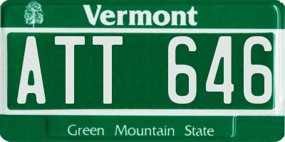 VT license plate ATT646