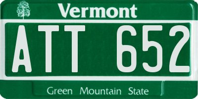 VT license plate ATT652