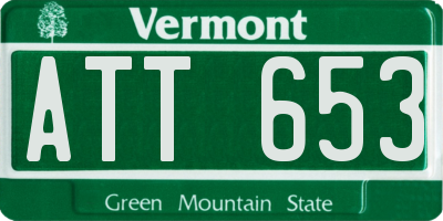 VT license plate ATT653