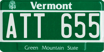 VT license plate ATT655