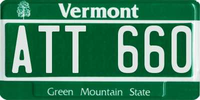 VT license plate ATT660