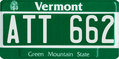 VT license plate ATT662