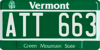 VT license plate ATT663