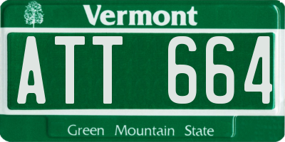 VT license plate ATT664