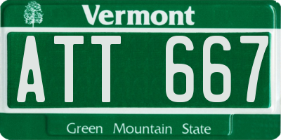 VT license plate ATT667