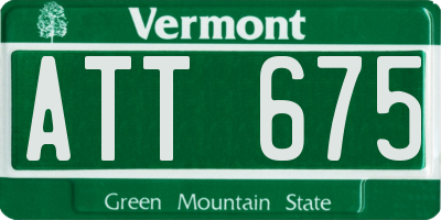VT license plate ATT675