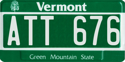 VT license plate ATT676