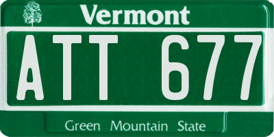 VT license plate ATT677