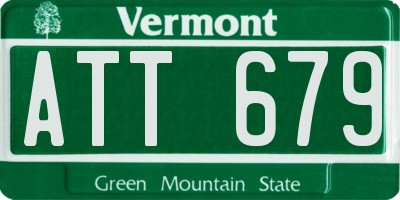 VT license plate ATT679
