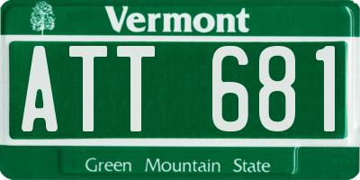 VT license plate ATT681