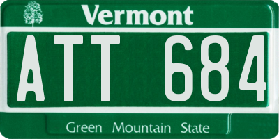 VT license plate ATT684