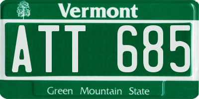 VT license plate ATT685