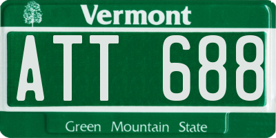 VT license plate ATT688