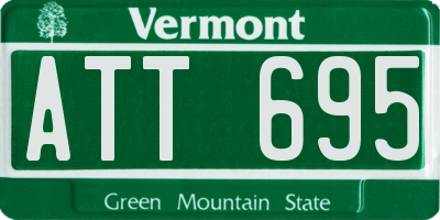 VT license plate ATT695