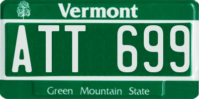 VT license plate ATT699