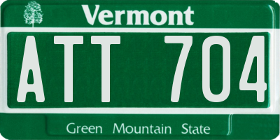 VT license plate ATT704
