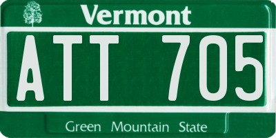 VT license plate ATT705