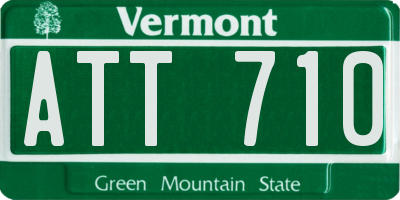VT license plate ATT710