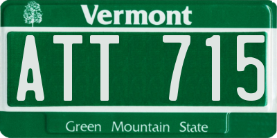 VT license plate ATT715