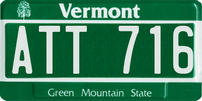 VT license plate ATT716