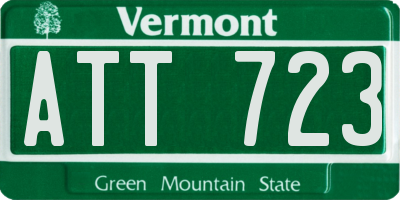 VT license plate ATT723